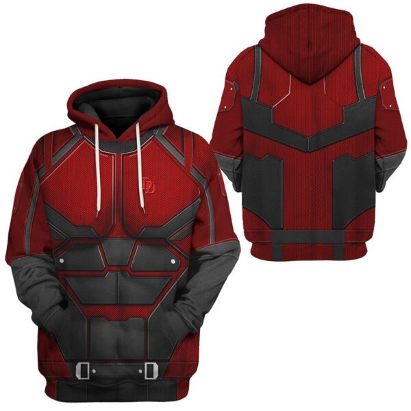 Gearhuman 3D Daredevil Suit Custom Tshirt Hoodie Apparel CW16123 3D Apparel 