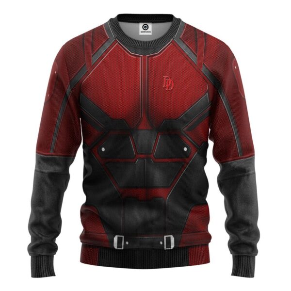 Gearhuman 3D Daredevil Suit Custom Tshirt Hoodie Apparel CW16123 3D Apparel Long Sleeve S