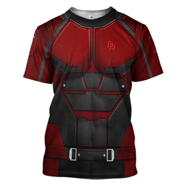 Gearhuman 3D Daredevil Suit Custom Tshirt Hoodie Apparel CW16123 3D Apparel T-Shirt S 
