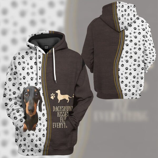 Gearhuman 3D Dashshund Kisses Fix Everything Tshirt Hoodie Apparel GB02032 3D Apparel