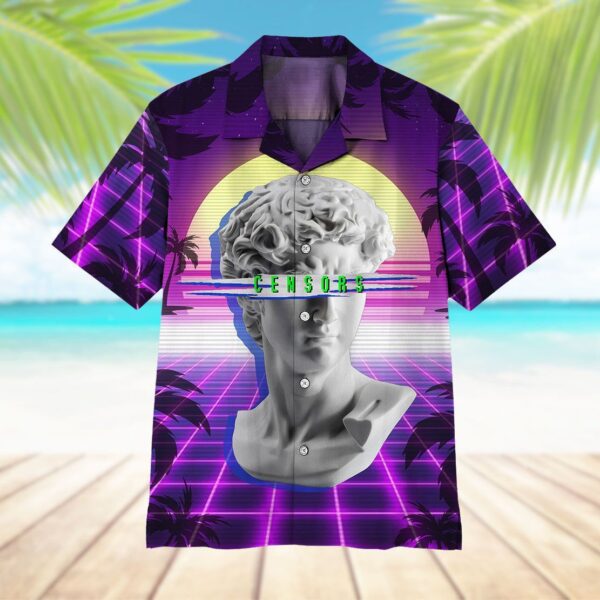 Gearhuman 3D David Head Vaporwave Hawaii Shirt ZK1106215 Short Sleeve Shirt 