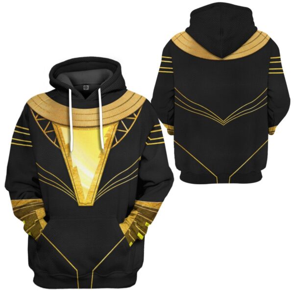 Gearhuman 3D DC Black Adam Costume Custom Hoodie Apparel GW24083 3D Custom Fleece Hoodies