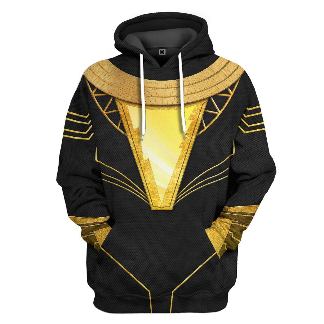 Gearhuman 3D DC Black Adam Costume Custom Hoodie Apparel GW24083 3D Custom Fleece Hoodies Hoodie S