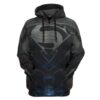 Gearhuman 3D DC Black Superman Custom Hoodie Apparel GN21092 3D Apparel Hoodie S