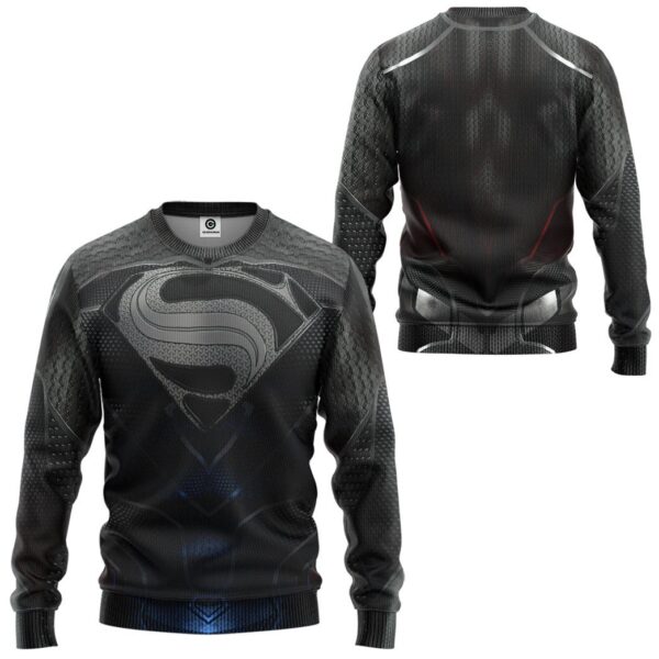 Gearhuman 3D DC Black Superman Custom Sweatshirt Apparel GN21092 Sweatshirt