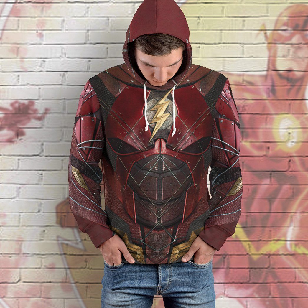 Gearhuman 3D DC The Flash Suit Custom Hoodie Apparel GW24095 3D Apparel