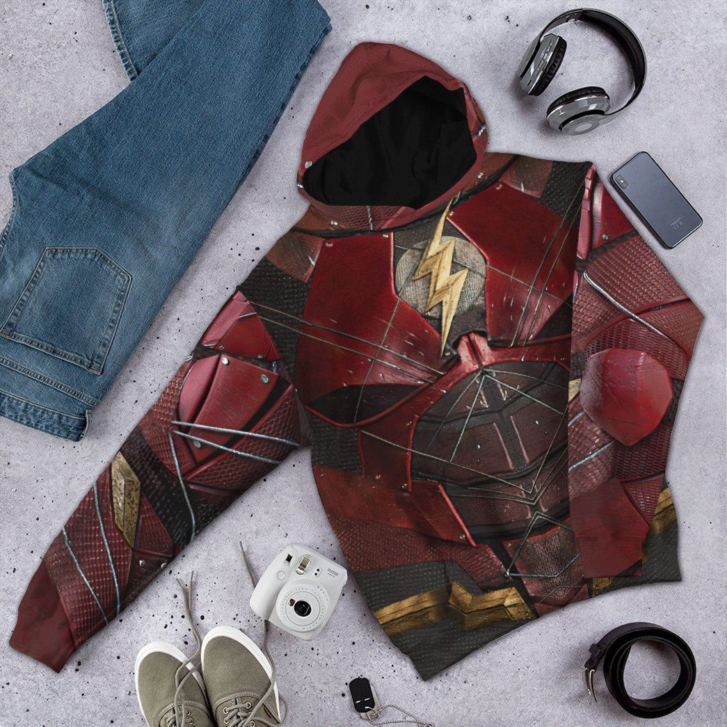 Gearhuman 3D DC The Flash Suit Custom Hoodie Apparel GW24095 3D Apparel
