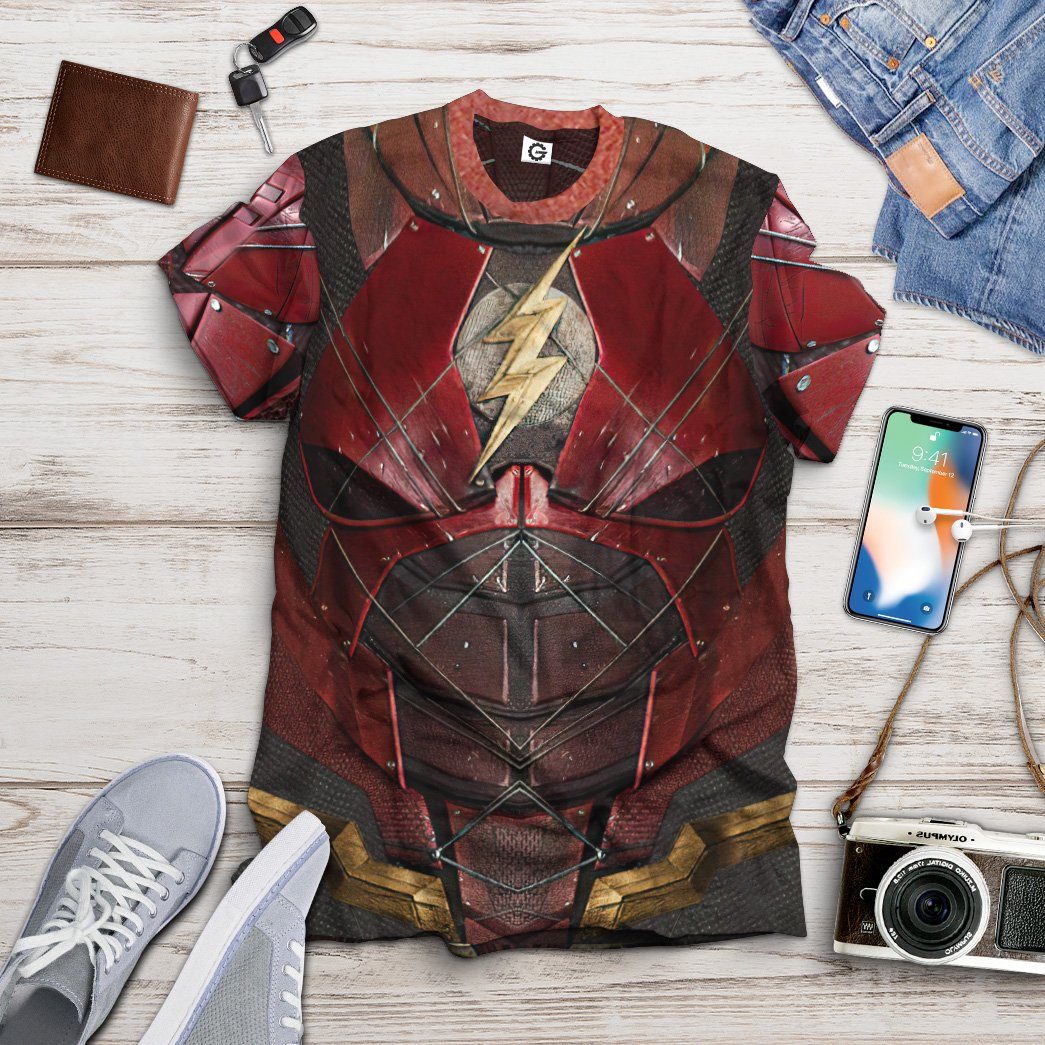 Gearhuman 3D DC The Flash Suit Custom Tshirt Apparel GW24095 3D T-shirt