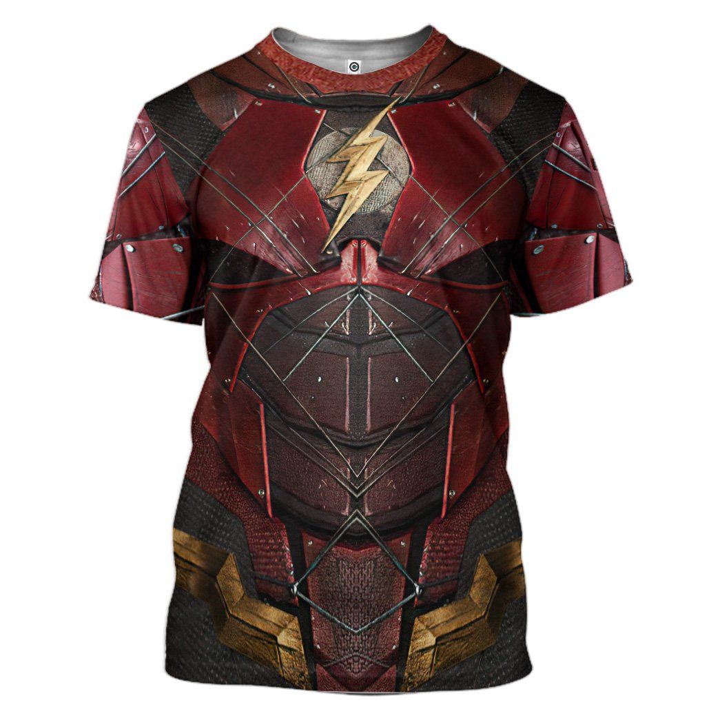 Gearhuman 3D DC The Flash Suit Custom Tshirt Apparel GW24095 3D T-shirt T-Shirt S
