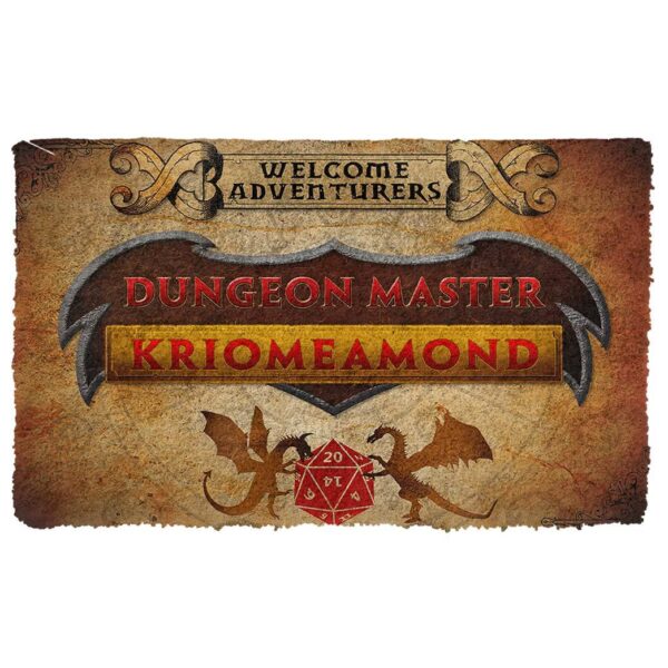 Gearhuman 3D D&D Dungeon Master Custom Name Doormat GW09031 Doormat Doormat S(15,8''x23,6'')