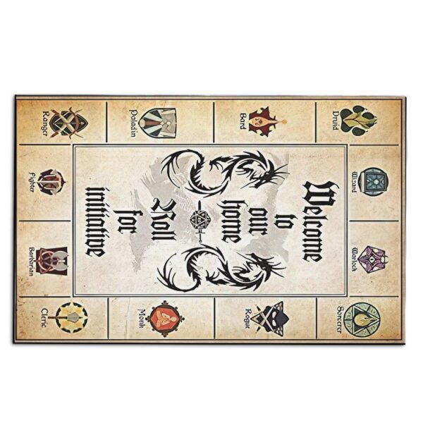 Gearhuman 3D D&D Roll For Initiative Custom Carpet GW23025 Square Carpet Carpet S