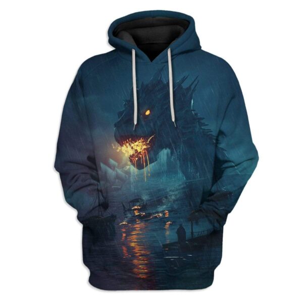 Gearhuman 3D Deep Sea Dragon Custom T-Shirts Hoodies Apparel HD-AT1102201 3D Custom Fleece Hoodies Hoodie S 