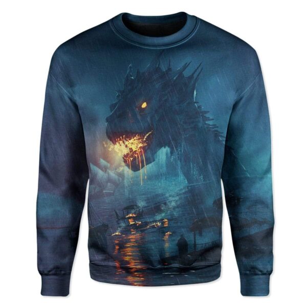 Gearhuman 3D Deep Sea Dragon Custom T-Shirts Hoodies Apparel HD-AT1102201 3D Custom Fleece Hoodies Long Sleeve S
