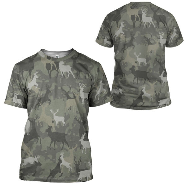 Gearhuman 3D Deer Camo Custom Tshirt Hoodie Apparel GV08122 3D Apparel 