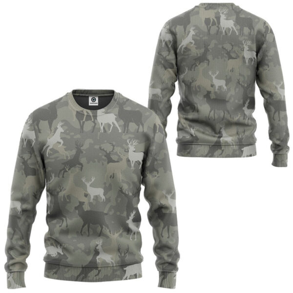 Gearhuman 3D Deer Camo Custom Tshirt Hoodie Apparel GV08122 3D Apparel 