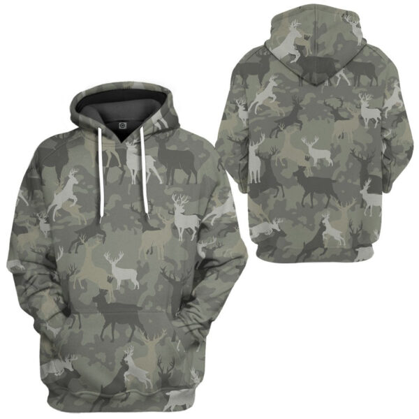 Gearhuman 3D Deer Camo Custom Tshirt Hoodie Apparel GV08122 3D Apparel 