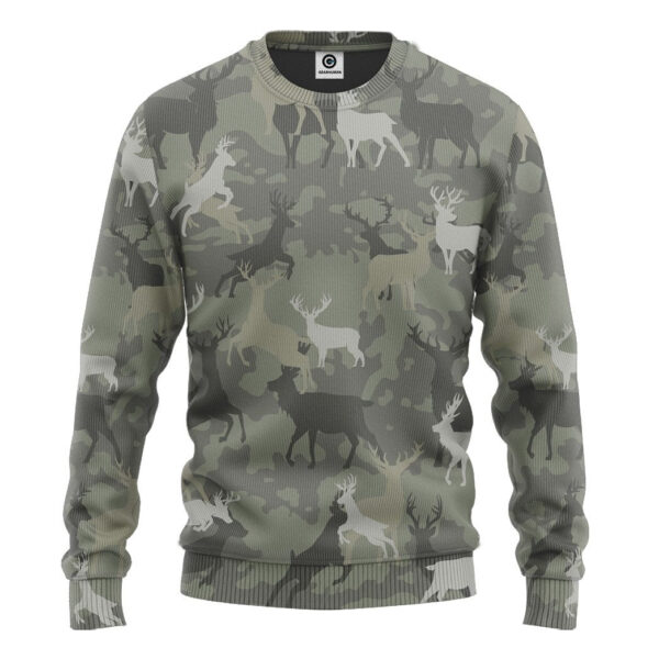 Gearhuman 3D Deer Camo Custom Tshirt Hoodie Apparel GV08122 3D Apparel Long Sleeve S 