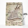 Gearhuman 3D Deer Couple We Are A Team Custom Name Date Canvas GW20015 Canvas 1 Piece Non Frame M