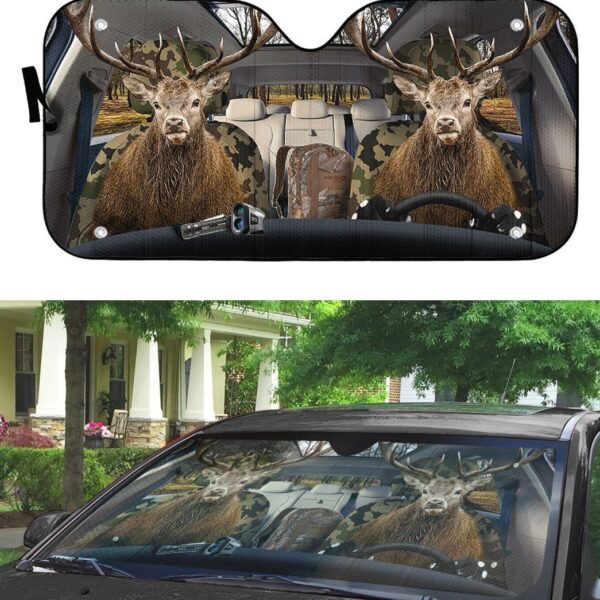 Gearhuman 3D Deer Custom Car Auto Sunshade GV061112 Auto Sunshade 