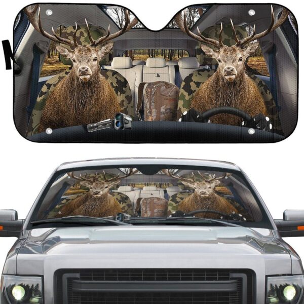 Gearhuman 3D Deer Custom Car Auto Sunshade GV061112 Auto Sunshade 