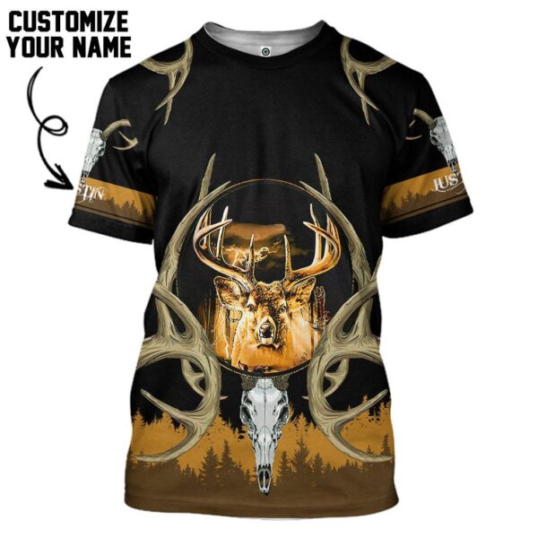 Gearhuman 3D Deer Hunting Custom Name Tshirt Hoodie Apparel GB02035 3D Apparel