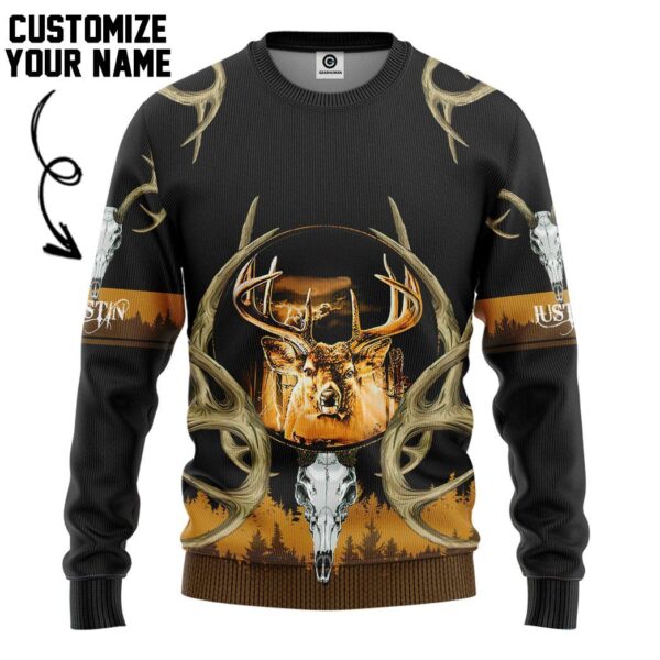 Gearhuman 3D Deer Hunting Custom Name Tshirt Hoodie Apparel GB02035 3D Apparel