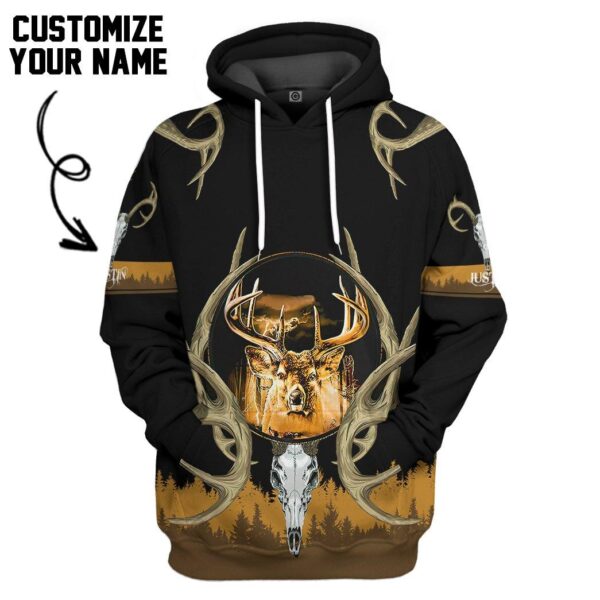 Gearhuman 3D Deer Hunting Custom Name Tshirt Hoodie Apparel GB02035 3D Apparel