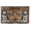 Gearhuman 3D Definitely Not A Trap Door Husky Doormat GB01038 Doormat Doormat S(15,8''x23,6'')