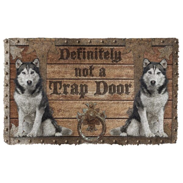 Gearhuman 3D Definitely Not A Trap Door Husky Doormat GB01038 Doormat Doormat S(15,8''x23,6'')