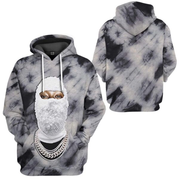 Gearhuman 3D Diamond Mask Tie Dye Custom Hoodie Apparel GW04081 3D Custom Fleece Hoodies 