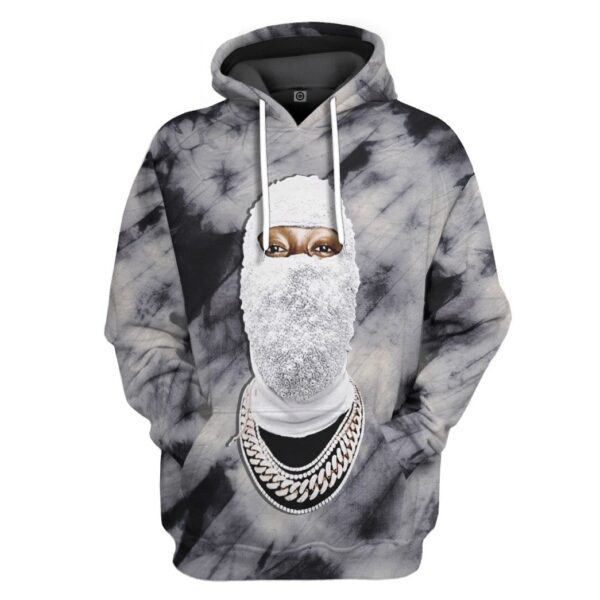Gearhuman 3D Diamond Mask Tie Dye Custom Hoodie Apparel GW04081 3D Custom Fleece Hoodies Hoodie S 