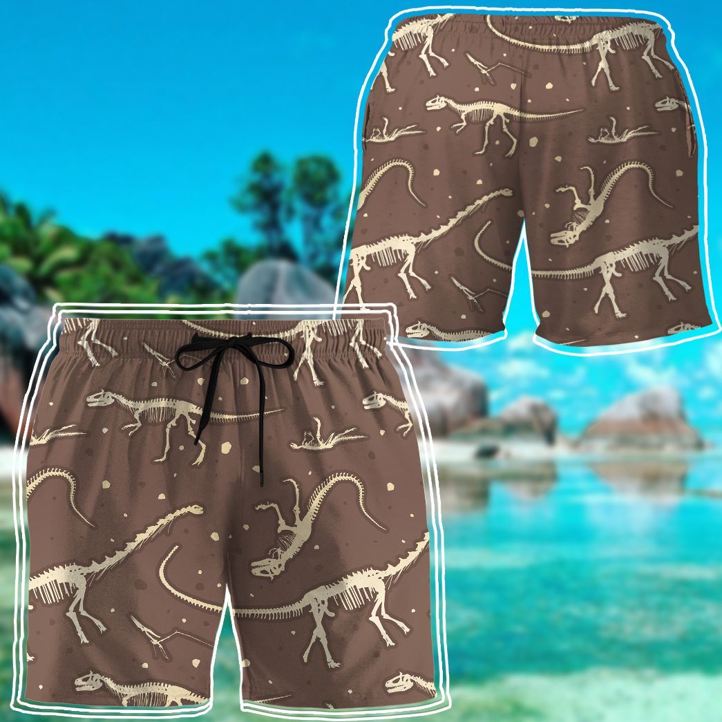 Gearhuman 3D Dinosaur Fossil Shorts ZK2106215 Men Shorts
