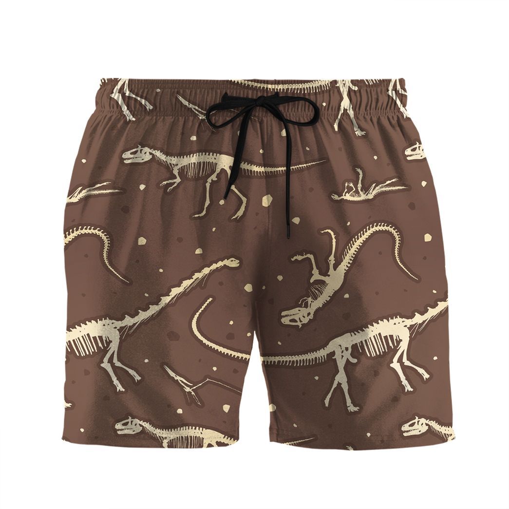 Gearhuman 3D Dinosaur Fossil Shorts ZK2106215 Men Shorts Beach Shorts S