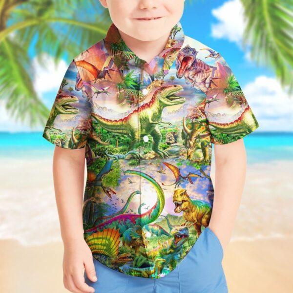 Gearhuman 3D Dinosaur Hawaii Shirt ZZ2406212 Short Sleeve Shirt 