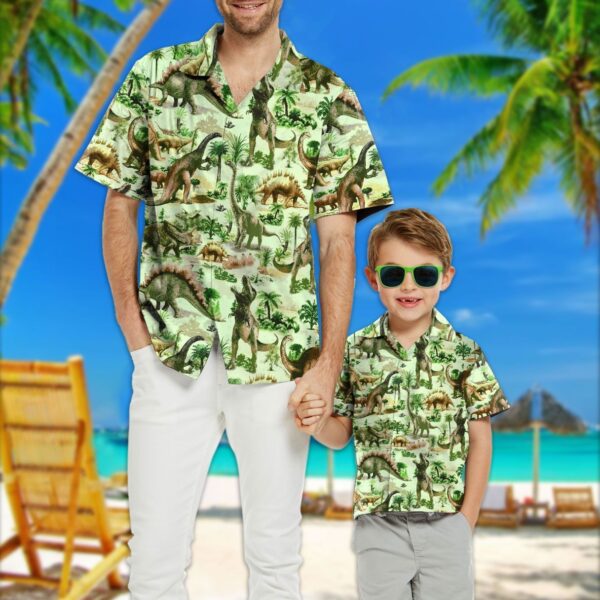 Gearhuman 3D Dinosaur Kid Hawaii Shirt ZZ3006217 Kid Hawaii Shirt 