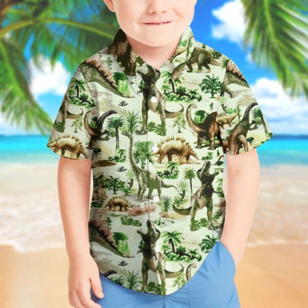 Gearhuman 3D Dinosaur Kid Hawaii Shirt ZZ3006217 Kid Hawaii Shirt 