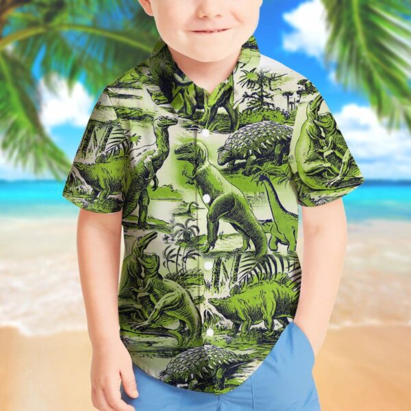 Gearhuman 3D Dinosaur Kid Hawaii Shirt ZZ3006219 Kid Hawaii Shirt 