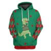 Gearhuman 3D Dinosaur Ugly Sweater Custom Name Tshirt Hoodie Apparel GC21105 3D Apparel Hoodie S
