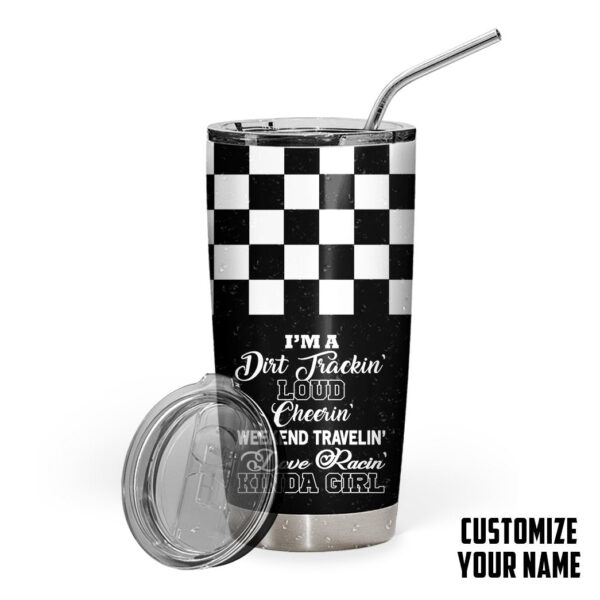 Gearhuman 3D Dirt Track Racing Custom Name Tumbler ZL09112 Tumbler 