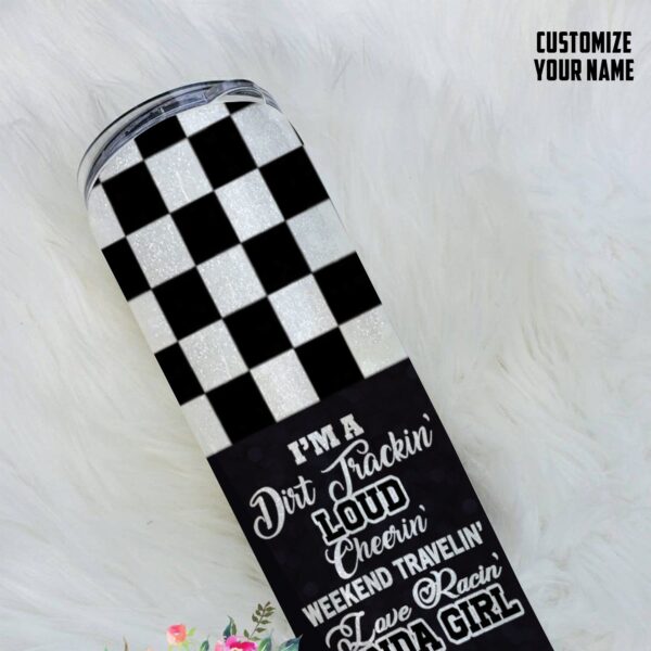 Gearhuman 3D Dirt Track Racing Custom Name Tumbler ZL09112 Tumbler 