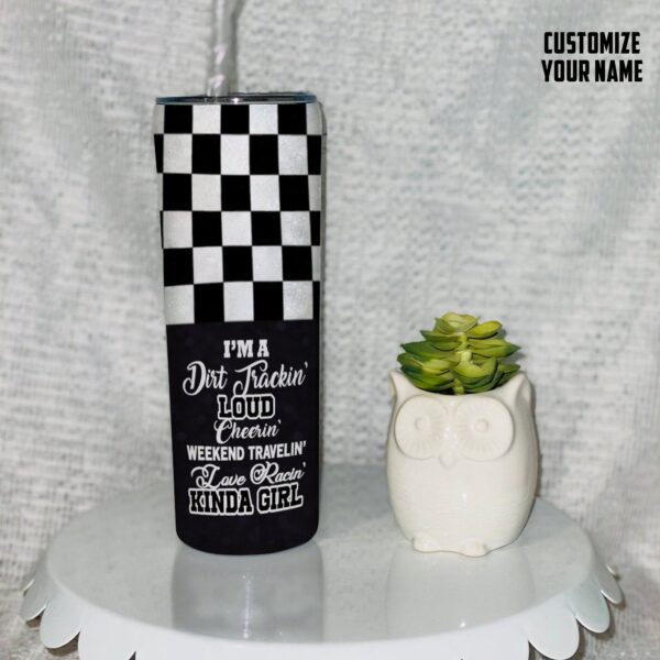 Gearhuman 3D Dirt Track Racing Custom Name Tumbler ZL09112 Tumbler 