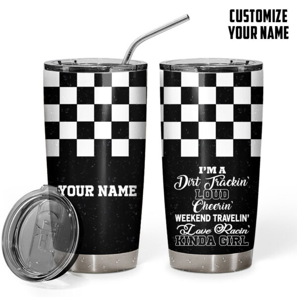 Gearhuman 3D Dirt Track Racing Custom Name Tumbler ZL09112 Tumbler 