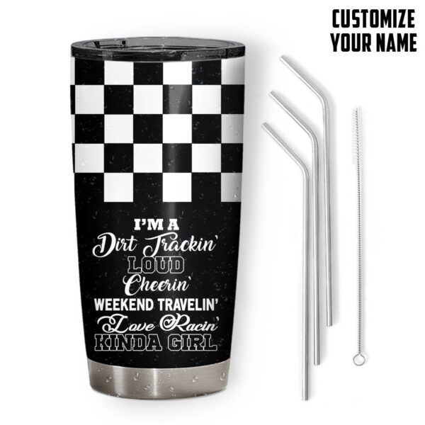 Gearhuman 3D Dirt Track Racing Custom Name Tumbler ZL09112 Tumbler 