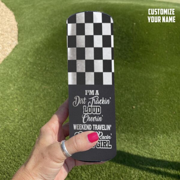 Gearhuman 3D Dirt Track Racing Custom Name Tumbler ZL09112 Tumbler 