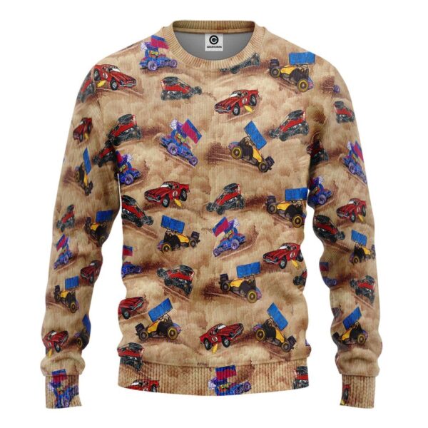 Gearhuman 3D Dirt Track Racing Custom Tshirt Hoodie Apparel GV061116 3D Apparel Long Sleeve S