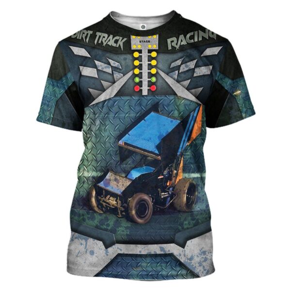 Gearhuman 3D Dirt Track Racing Tshirt Hoodie Apparel ZL11112 3D Apparel T-Shirt S 