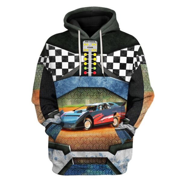 Gearhuman 3D Dirt Track Racing Tshirt Hoodie Apparel ZL11113 3D Apparel Hoodie S 