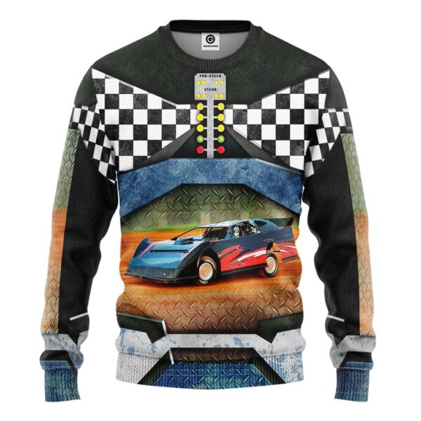 Gearhuman 3D Dirt Track Racing Tshirt Hoodie Apparel ZL11113 3D Apparel Long Sleeve S 