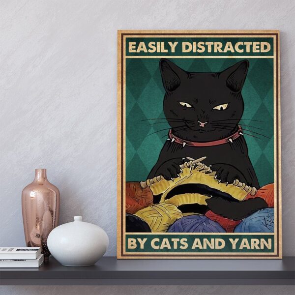 Gearhuman 3D Distracted By Cats And Yarn Canvas GB100312 Canvas