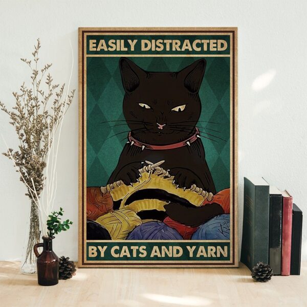 Gearhuman 3D Distracted By Cats And Yarn Canvas GB100312 Canvas
